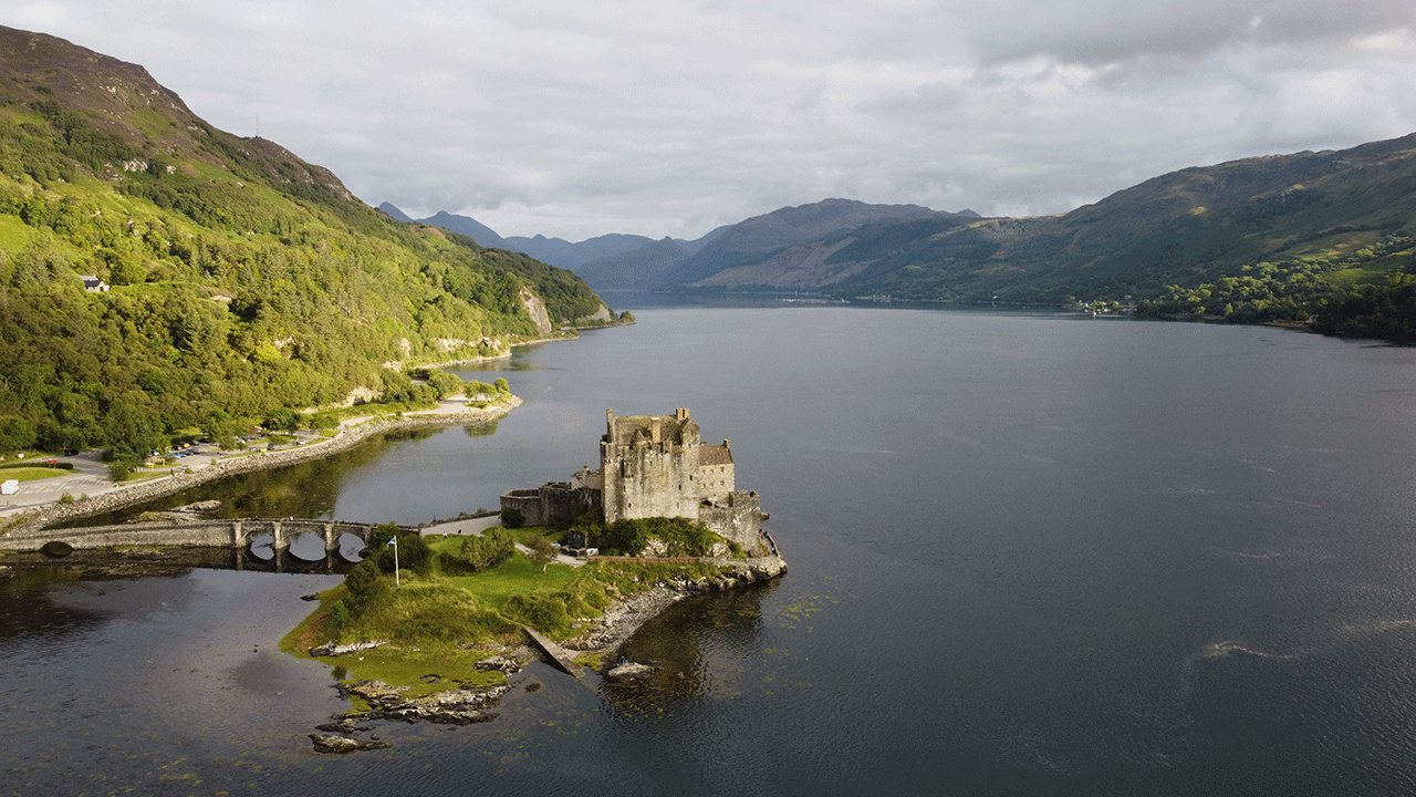 Eilean Donan Castle Drone Footage - Camp Cook Explore